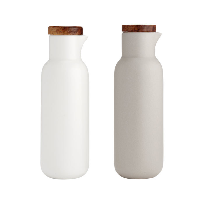 ladelle Essentials White/Stone Oil & Vinegar Set
