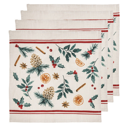 ladelle Evergreen 4pk Napkin