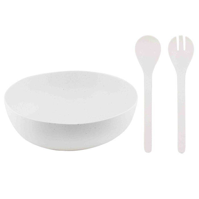 ladelle Flinders PET White Salad Bowl & Server Set