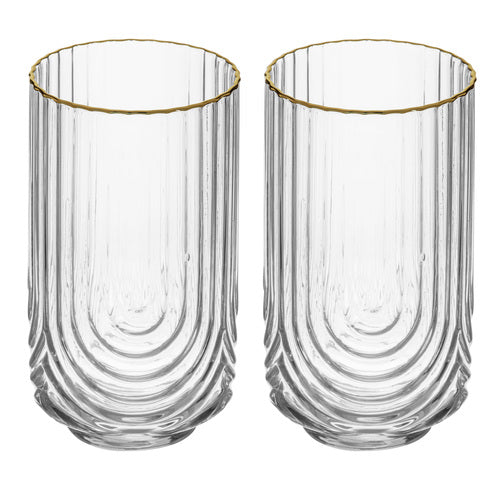 ladelle Florence Clear 2pk Highball Tumbler