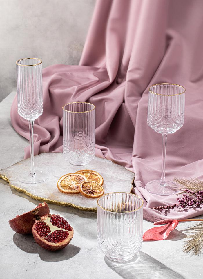 Ladelle Florence Clear 2pk Lowball Tumbler