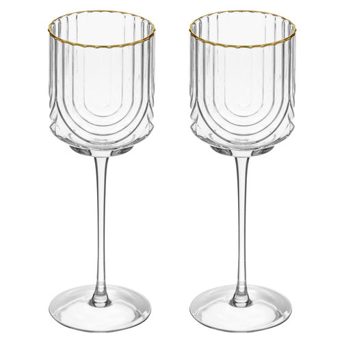ladelle Florence Clear 2pk Wine Glass
