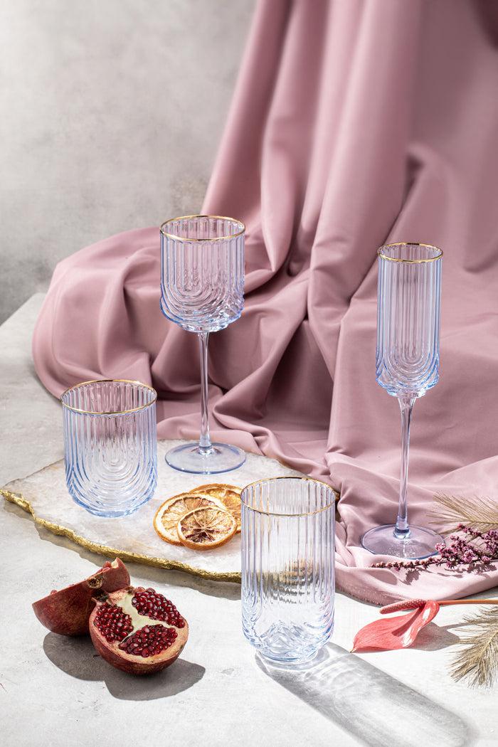 Ladelle Florence Tranquil Blue 2pk Lowball Tumbler