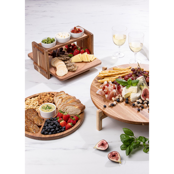 Ladelle Gather 2 Tier Serving Board With 3 Bowls