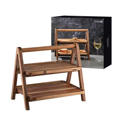 Ladelle Gather Acacia 2 Tier Serving Tower