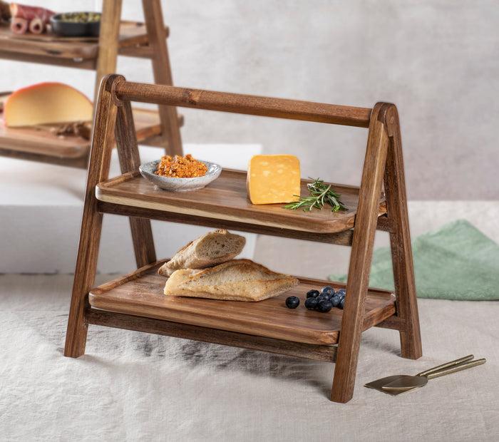 Ladelle Gather Acacia 2 Tier Serving Tower