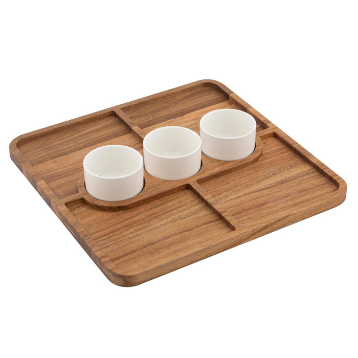 ladelle Gather Square Platter With 3 Bowls