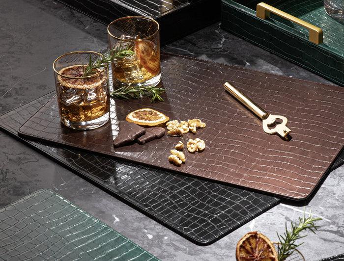 Ladelle Giovanni Chocolate 4pk Placemat