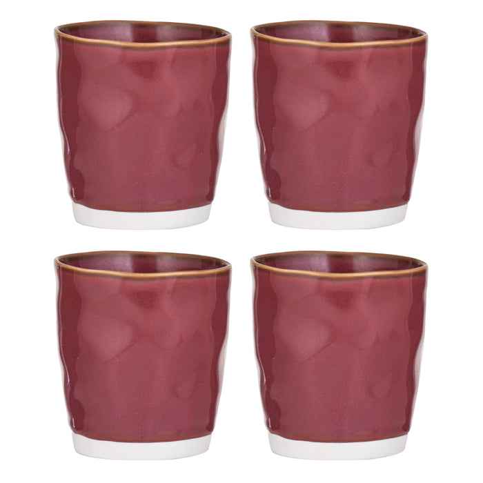 ladelle Halo Burgundy 4pk Tumbler