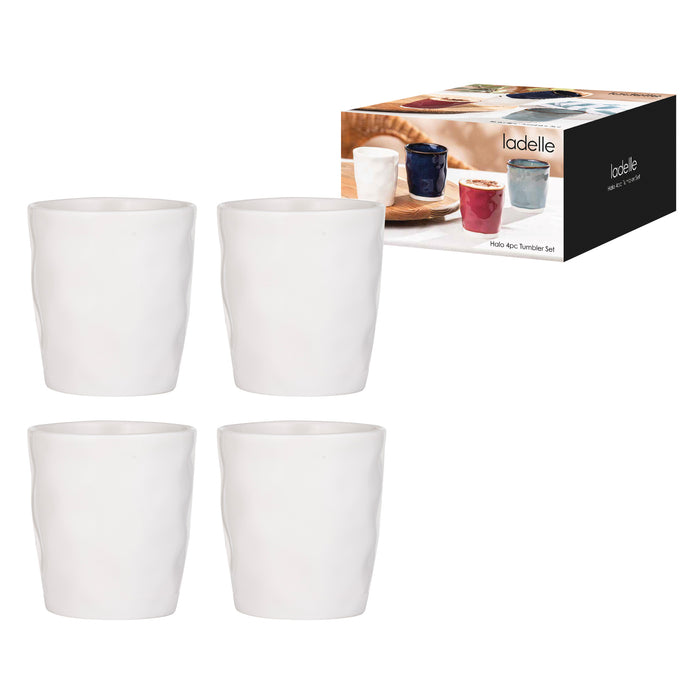 Ladelle Halo Snow 4pk Tumbler