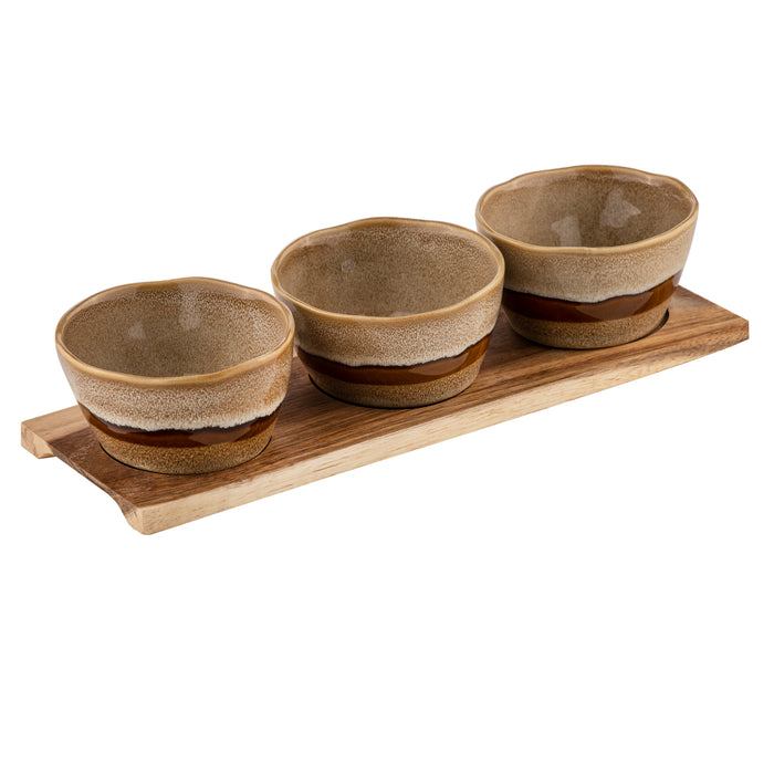 ladelle Haven 4pc Bowl & Tray Set