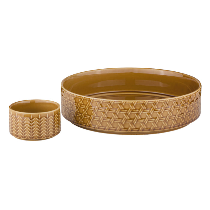 ladelle Heath Caramel Bowl 2pk Set