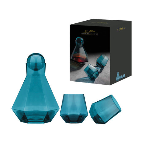 ladelle Jaxon Teal 3pc Carafe Set