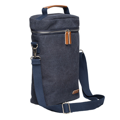 ladelle Kayce Navy Insulated Double Wine Bag