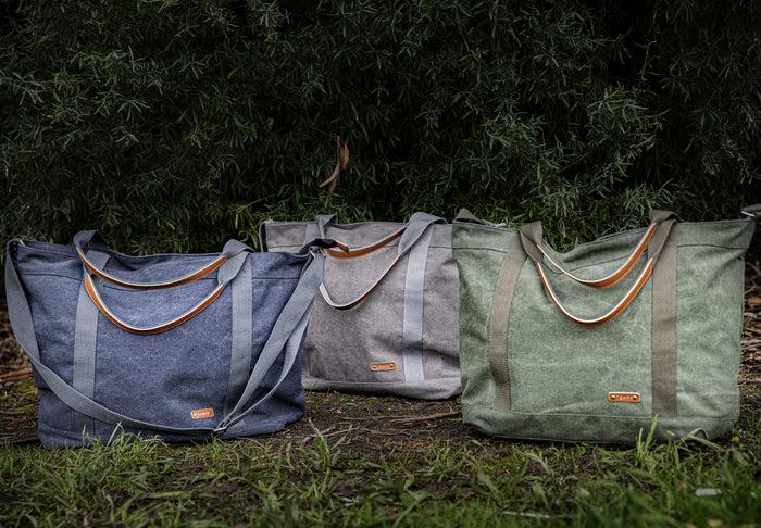 Ladelle Kayce Slate Grey Large Tote Bag