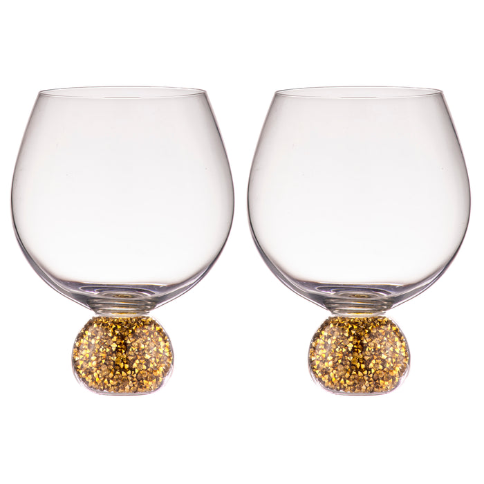 ladelle Kiara Gold 2pk Gin Glass