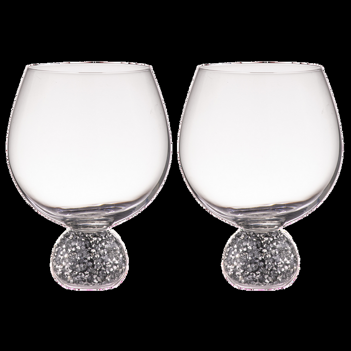 ladelle Kiara Silver 2pk Gin Glass