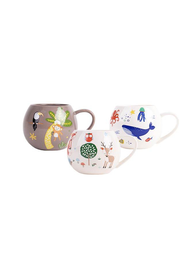 ladelle Ladelle Kids Assorted Mini Hug Mugs - Set of 3