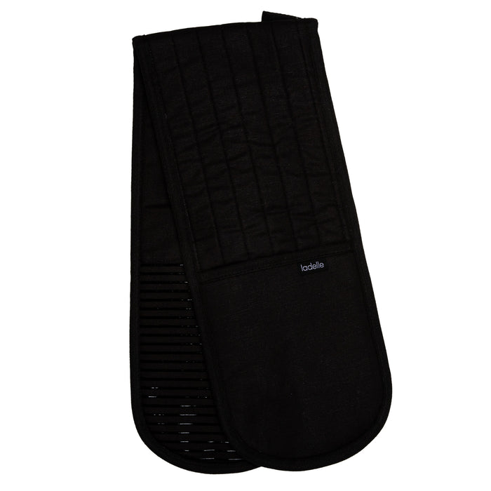 ladelle Lennox Black Double Oven Mitt