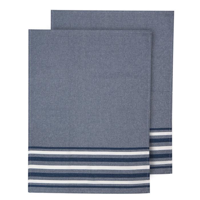 ladelle Lennox Stripe Marine 2pk Kitchen Towel