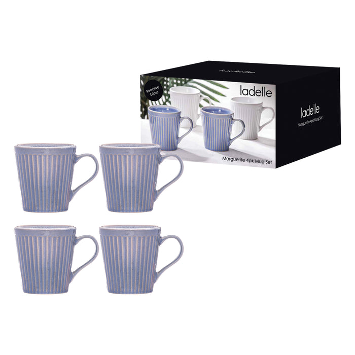 ladelle Marguerite Powder Blue 4pce Mug Set
