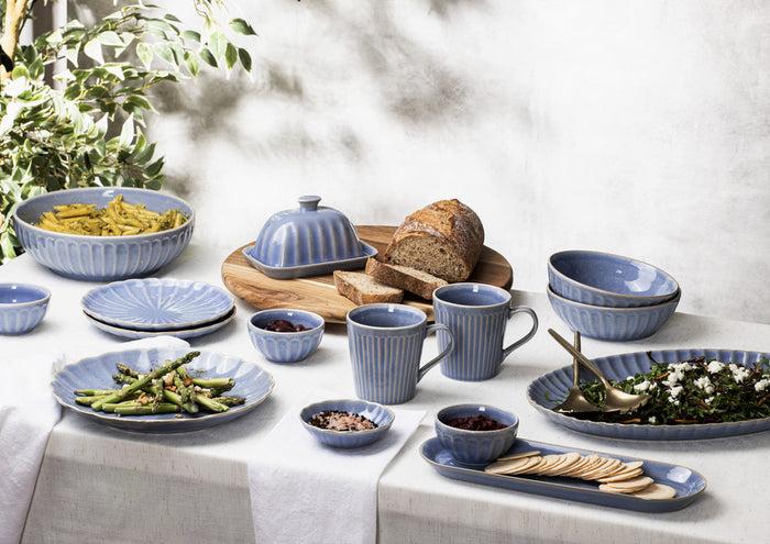 Ladelle Marguerite Powder Blue 4pk Dinner Plate