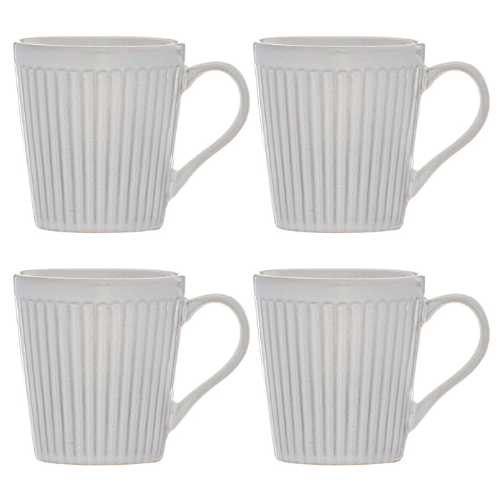 Ladelle Marguerite White 4pce Mug Set