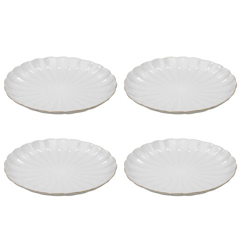 ladelle Marguerite White 4pk Dinner Plate