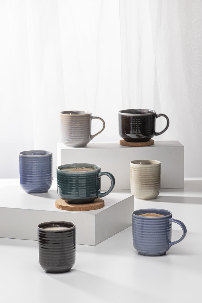 Ladelle Melange Charcoal Mug & Coaster Set