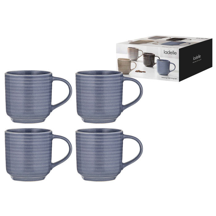 Ladelle Melange Cornflower Blue 4pk Mug