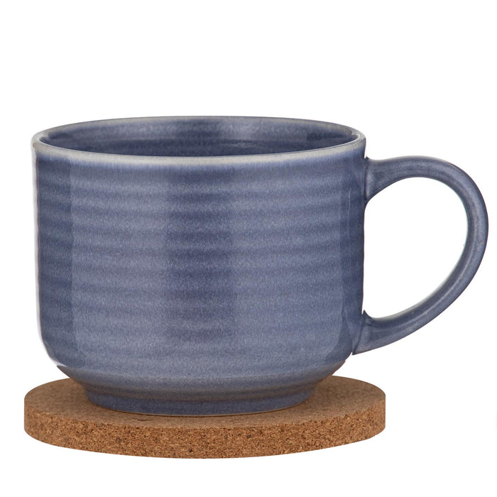 ladelle Melange Cornflower Blue Mug & Coaster Set