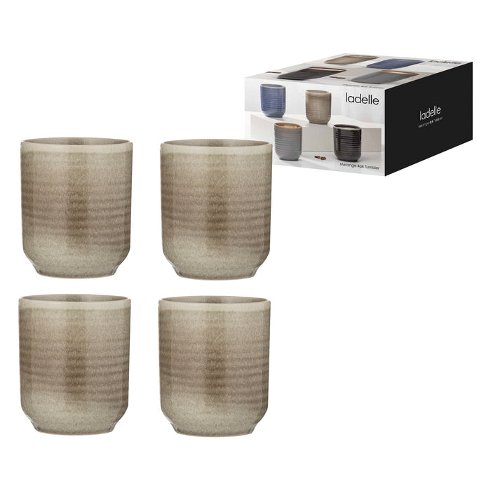 Ladelle Melange Latte 4pk Tumbler