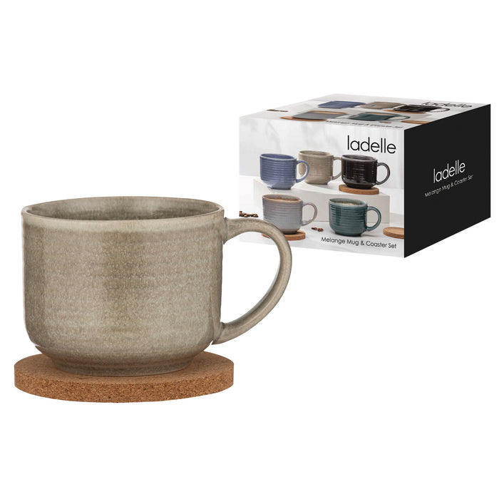 Ladelle Melange Latte Mug & Coaster Set