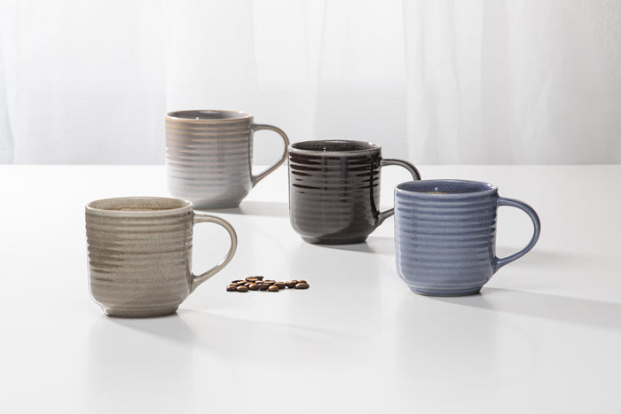 Ladelle Melange Lt Grey 4pk Mug