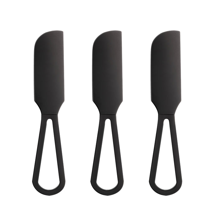 ladelle Orson Black 3pc Spreader Knife Set