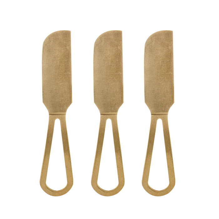 ladelle Orson Gold 3pc Spreader Knife Set