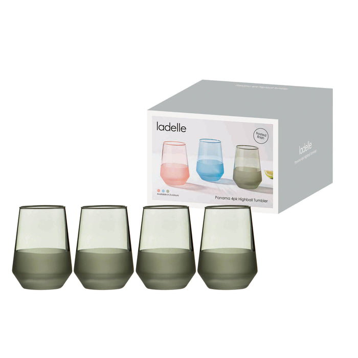 Ladelle Panama Moss 4pk Tumbler