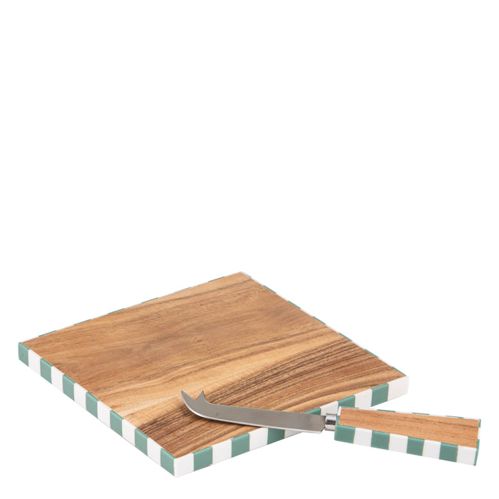 ladelle Panama Stripe Knife & Board