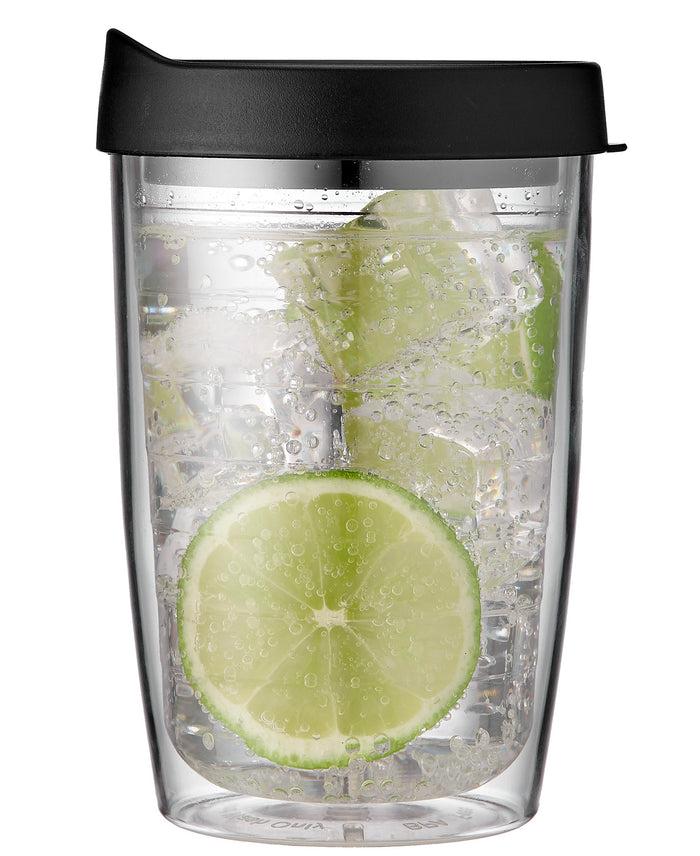 ladelle Portables Clear Black Travel Mug Tumbler