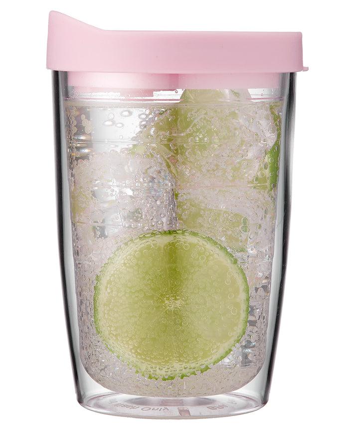 ladelle Portables Clear Pink Travel Mug Tumbler