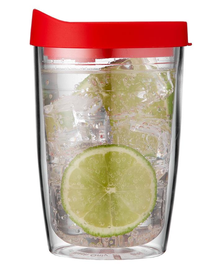 Ladelle Portables Clear Red Travel Mug Tumbler