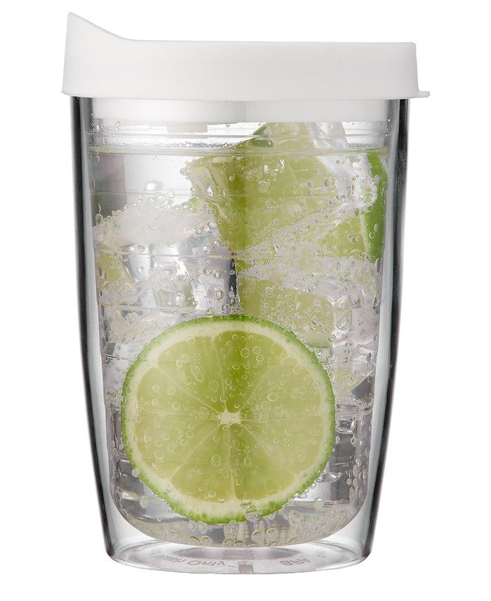 ladelle Portables Clear White Travel Mug Tumbler