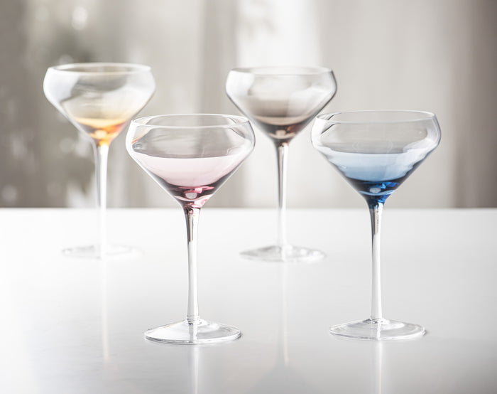 Ladelle Prism Amber 4pk Coupe Glass