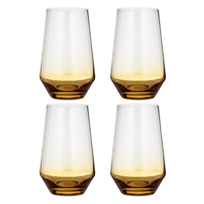 ladelle Prism Amber 4pk Highball Tumbler
