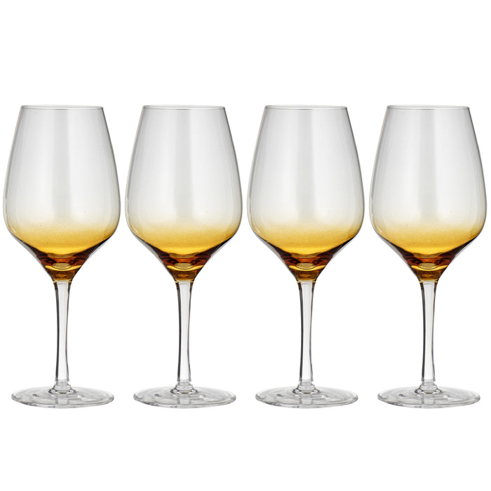 ladelle Prism Amber 4pk Wine Glass
