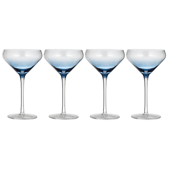 ladelle Prism Blue 4pk Coupe Glass