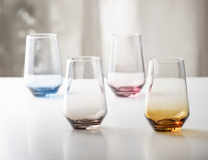 Ladelle Prism Blue 4pk Highball Tumbler