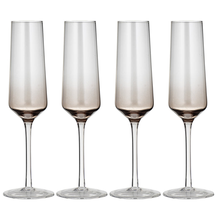ladelle Prism Noir 4pk Champagne Glass