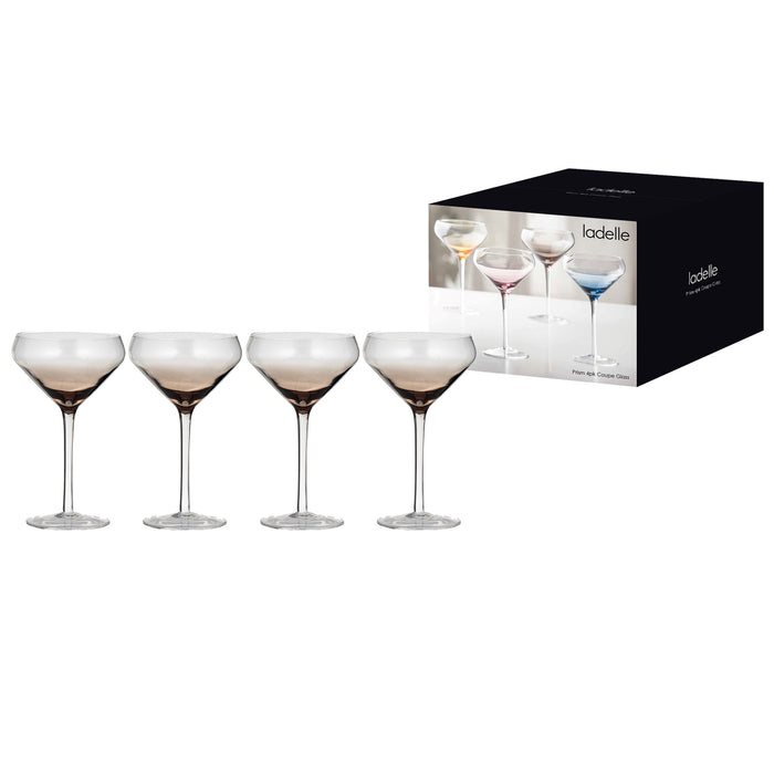 Ladelle Prism Noir 4pk Coupe Glass