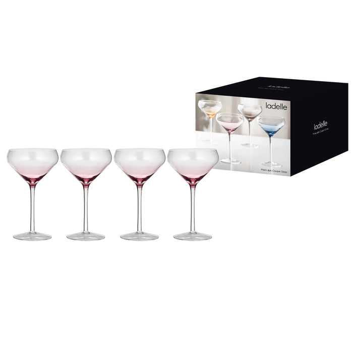 Ladelle Prism Plum 4pk Coupe Glass